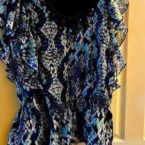 Large size Top- Fashion Bug- Blue black color